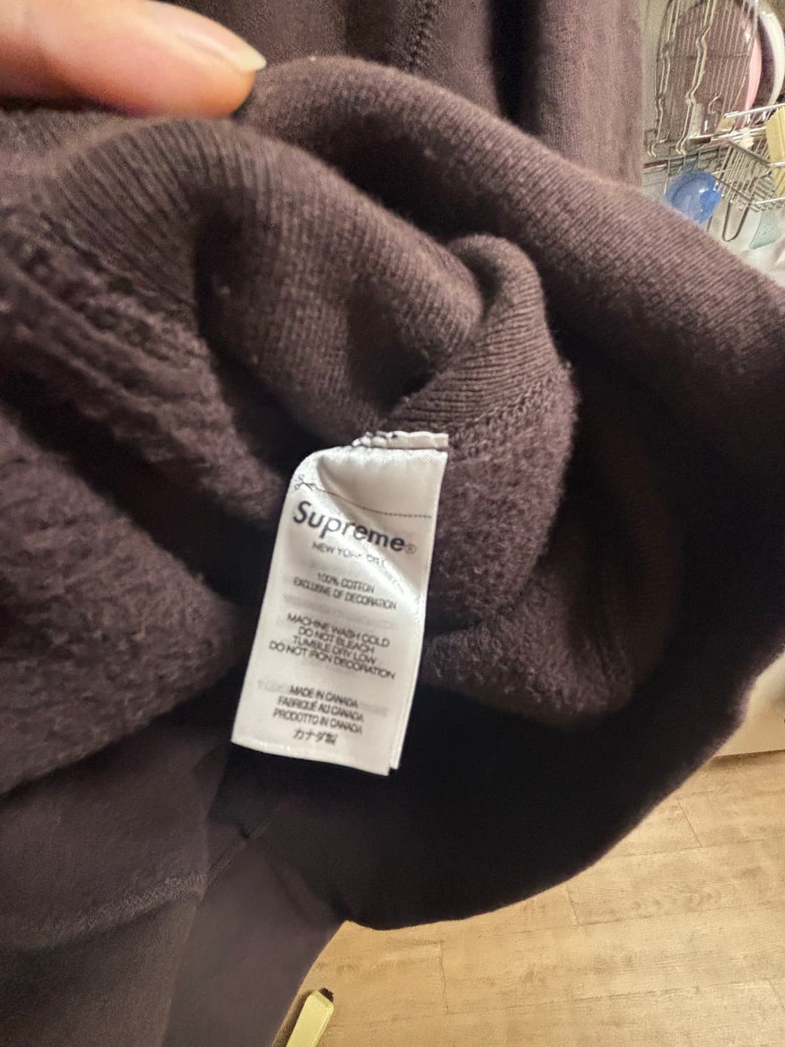 슈프림 박스 로고 후드 다크 브라운 (2회착용) KREAM 현재 S은 7 상품이미지6