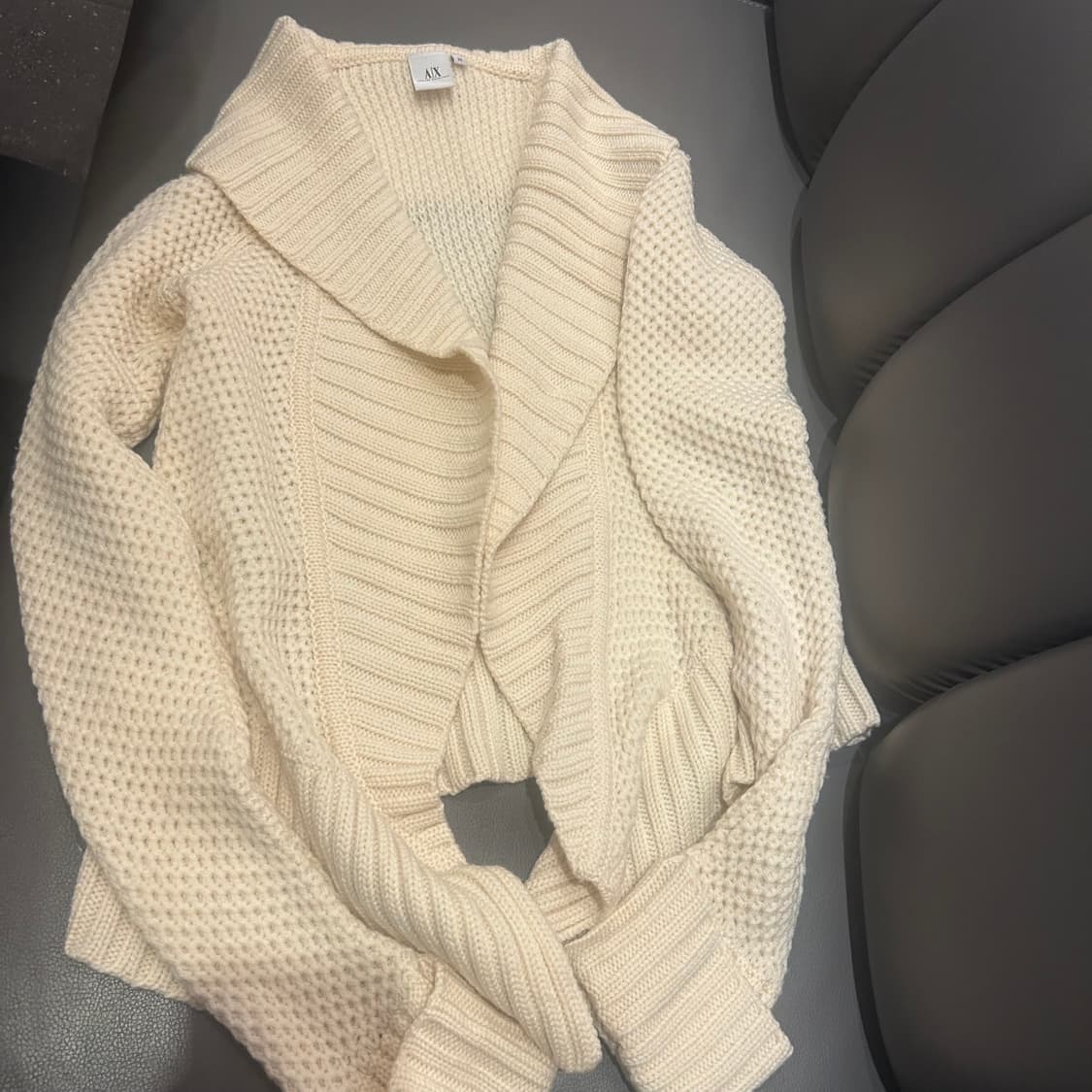 명품 아르마니 알마니 메리노울 100 아이보리 크림 화이트 가디건 상품이미지2