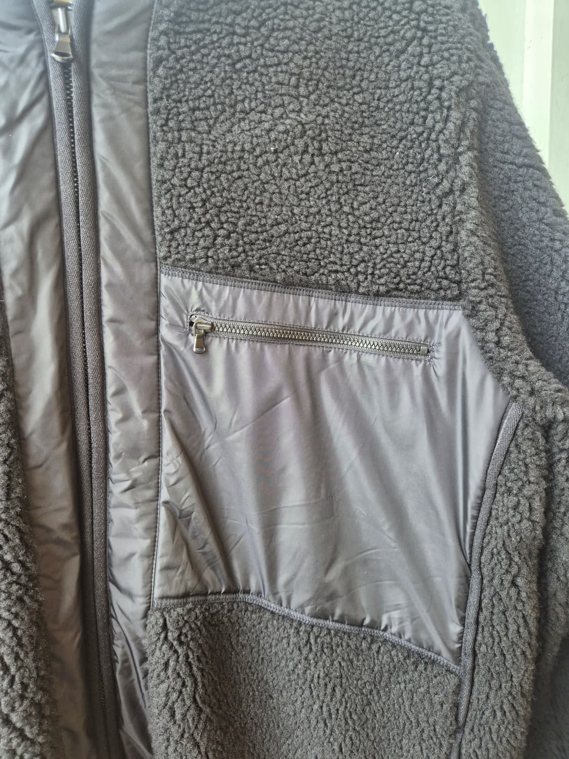 TNGT 블랙 롱 플리스 코트 105사이즈 상품이미지2