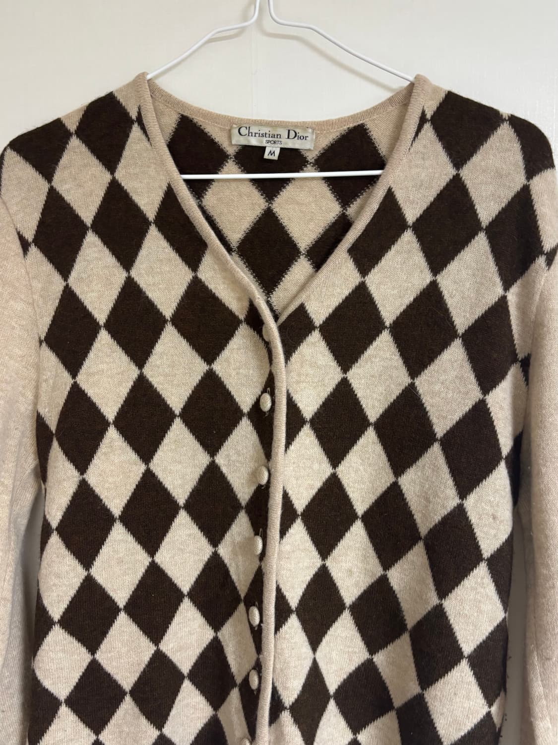 디올 스포츠 아가일 앙고라 가디건 상품이미지2