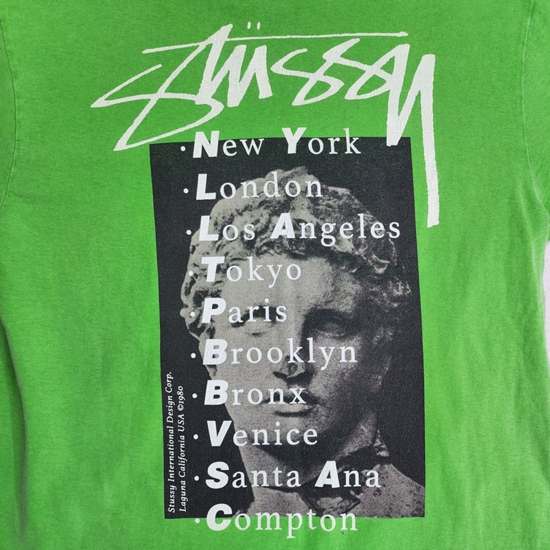 STUSSY 월드투어 반팔 티 M 상품이미지4