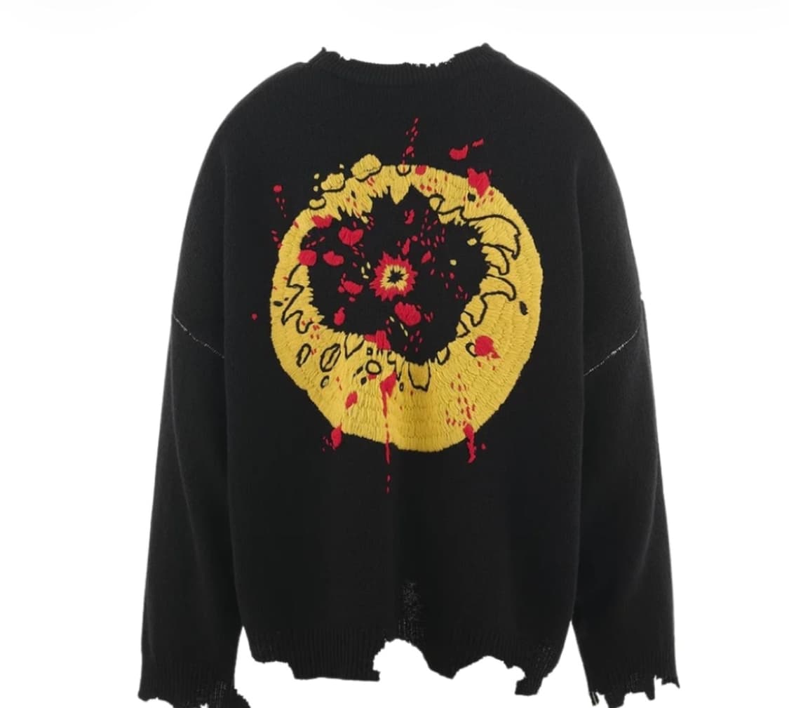 (XL) 세인트미카엘 x CPFM 스마일 니트 블랙 (XL) 상품이미지2
