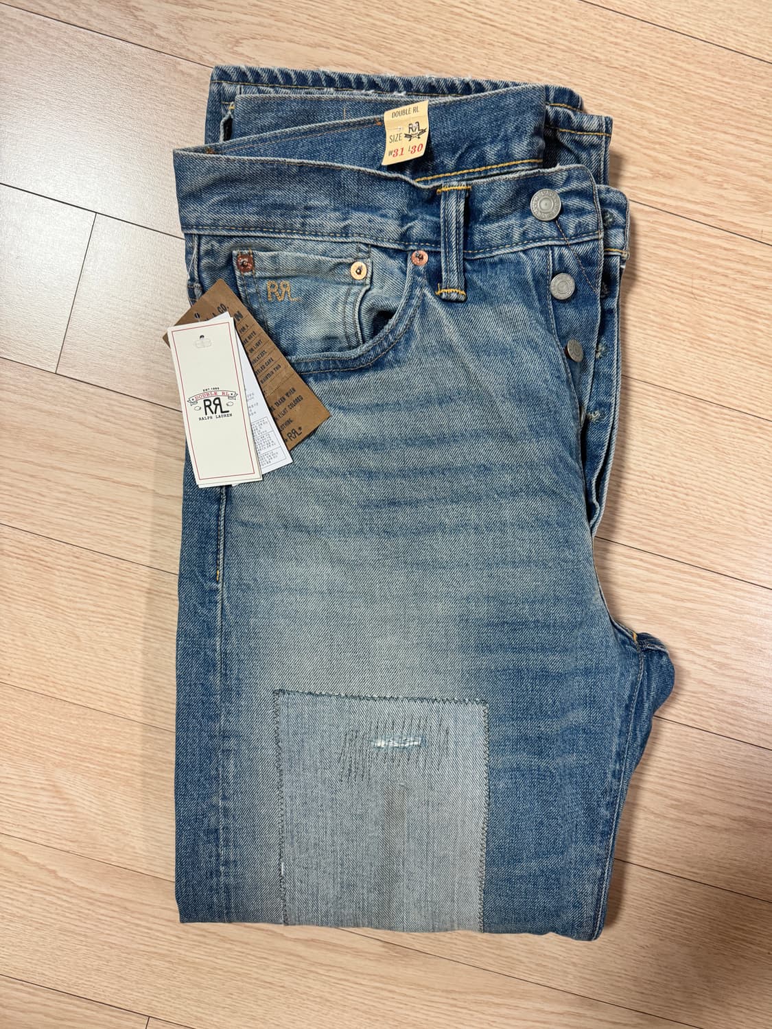 (31x30) RRL 빈티지파이브포켓 미드랜드 빈파포 청바지 데님 상품이미지1