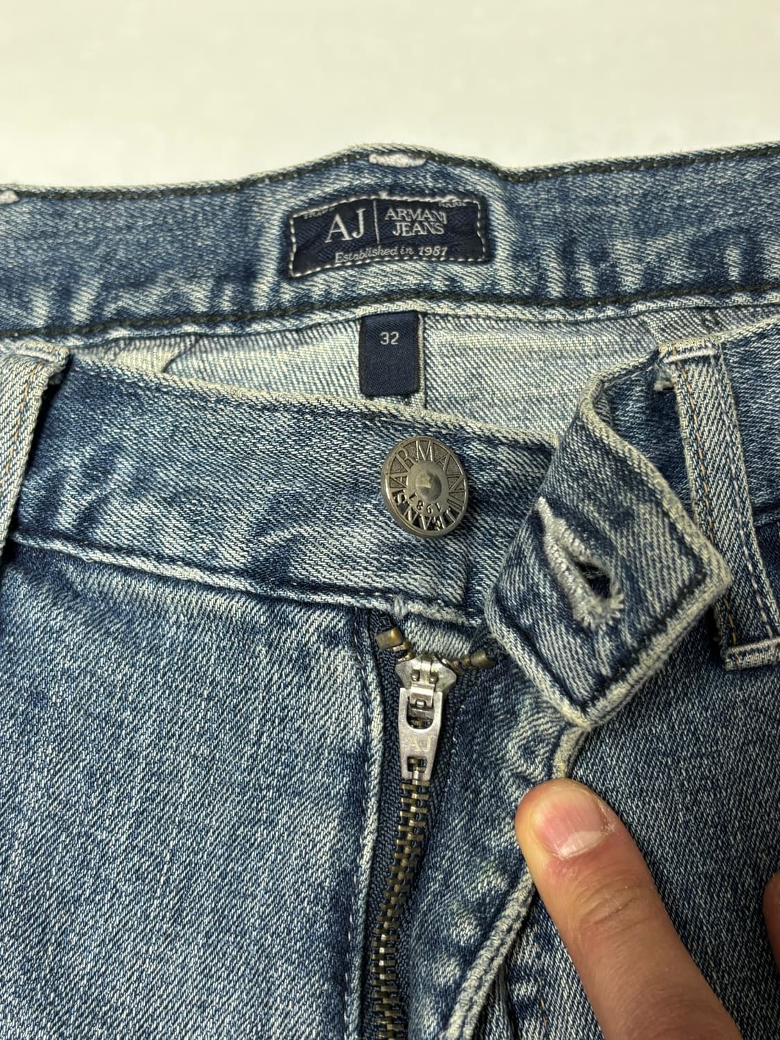 아르마니 진스 알마니 진스 청바지 데님 J45 레귤러 32사이즈 연청바지 상품이미지3