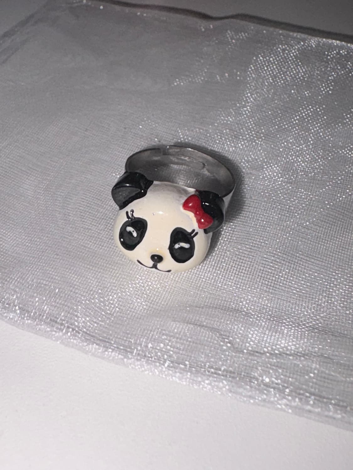 히메갸루 모리걸잡화 일본빈티지 블랙판다반지 상품이미지1