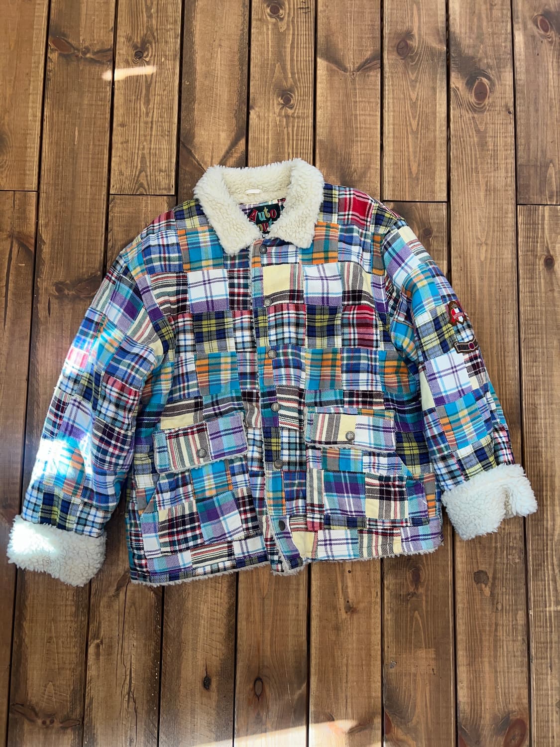 패치워크 플리스 무스탕 상품이미지6