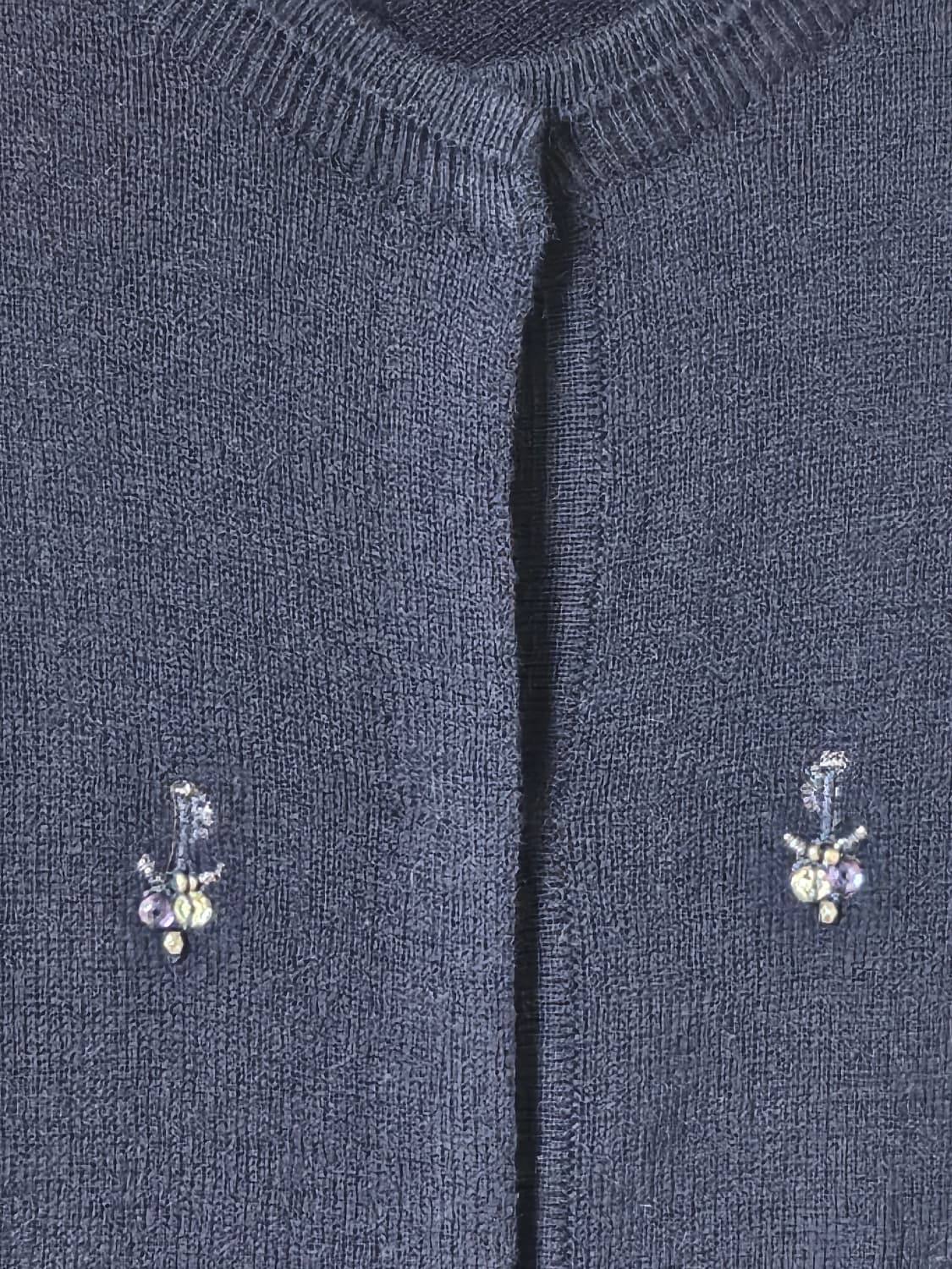 💙 빈폴 네이비 비즈 포인트 니트 가디건 90 (55~슬림66) | 단 상품이미지5