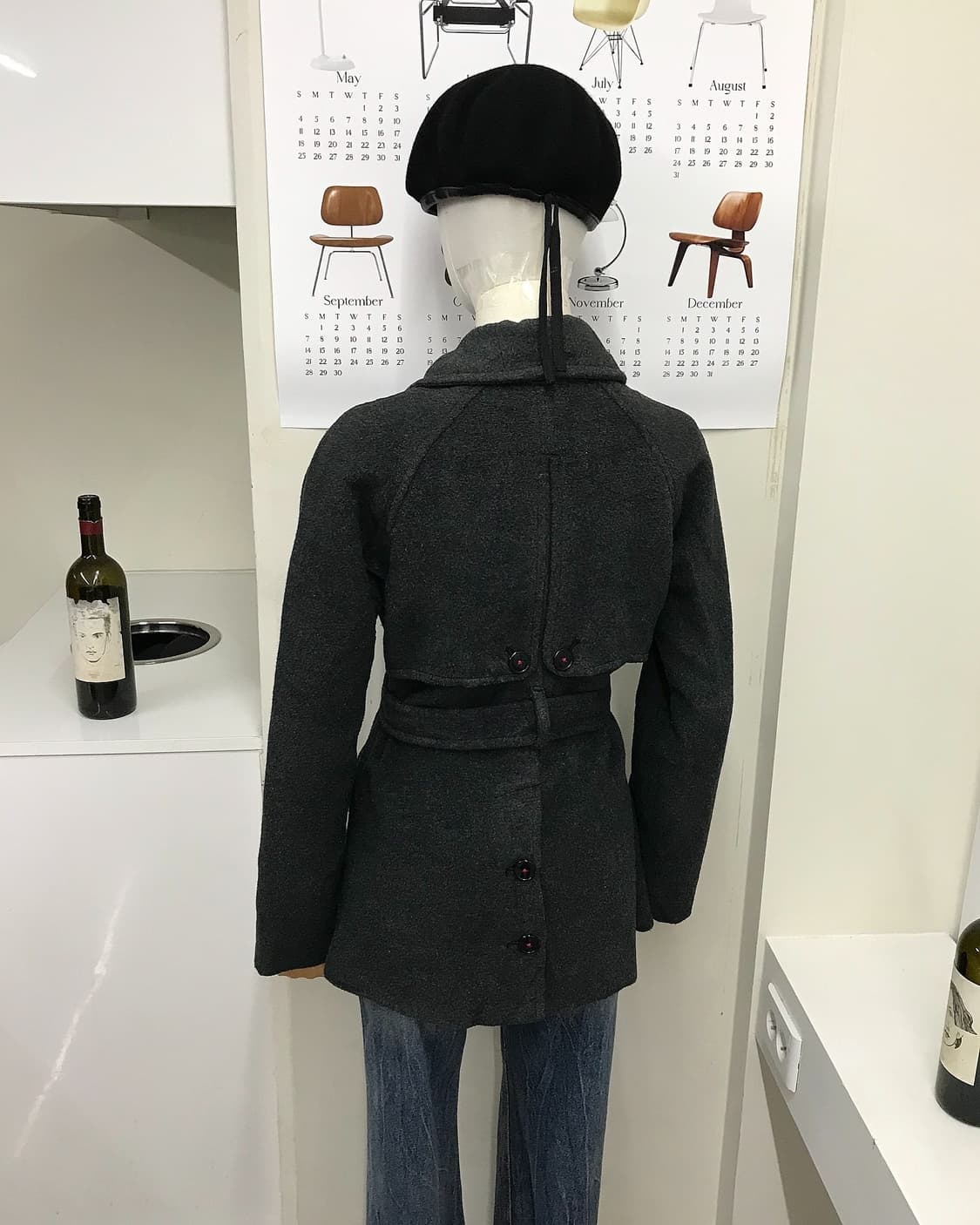 스투시 로고 울 더블 피코트 상품이미지10