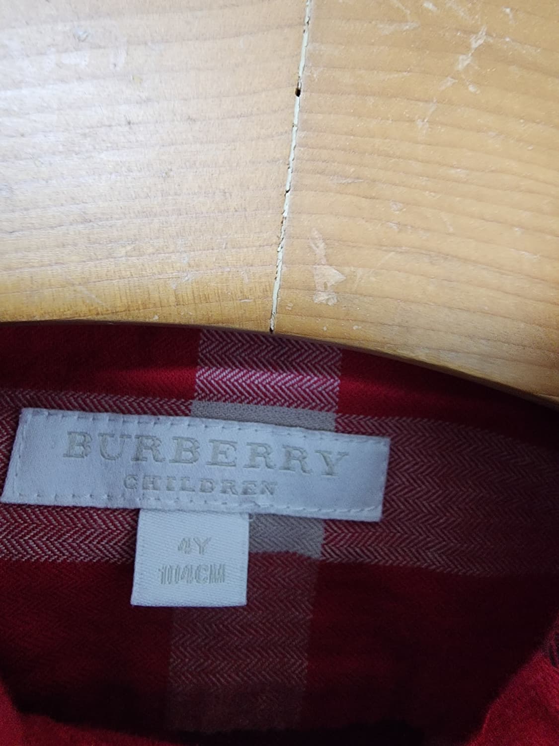 버버리 키즈 레드 체크 긴팔셔츠 상품이미지8