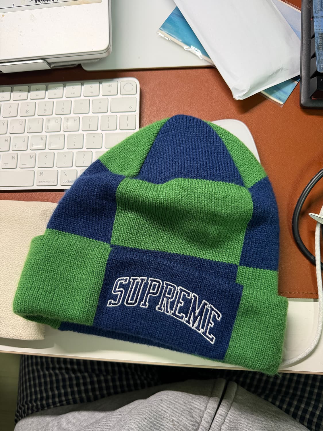 슈프림 체커보드 비니 상품이미지2
