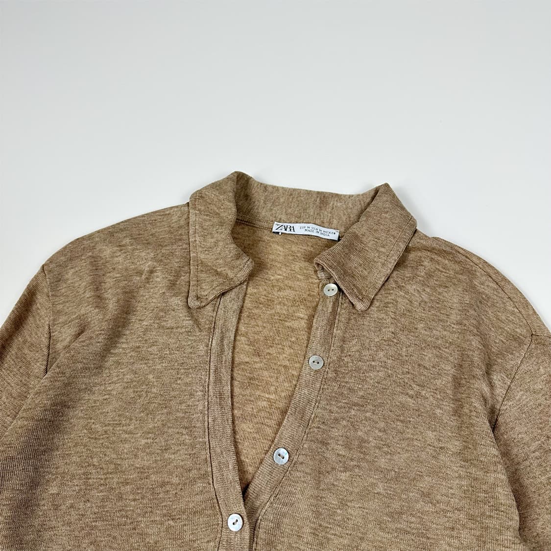 자라 드갈색 얇은 니트 상품이미지3