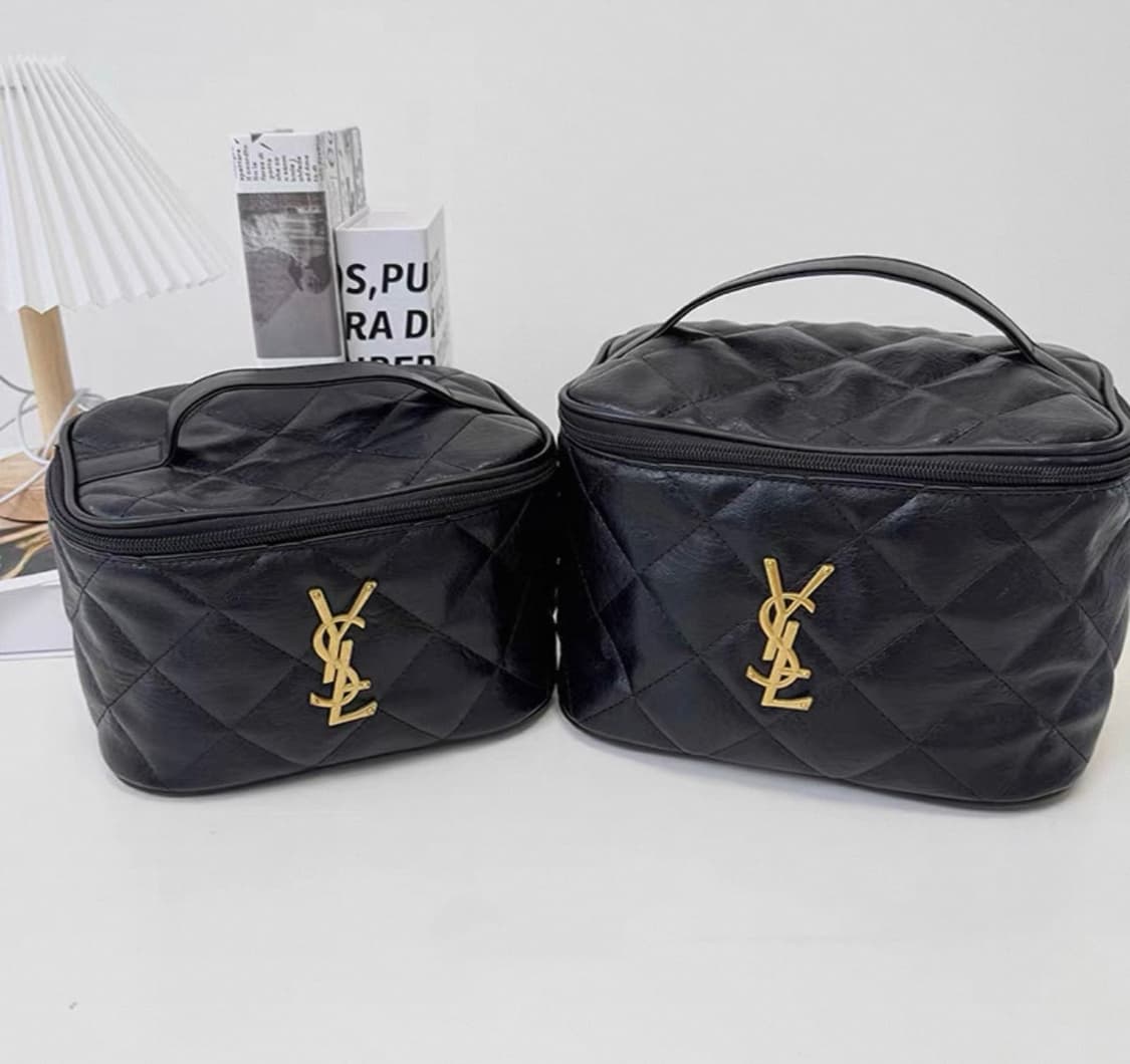 입생로랑 퀄팅 메이크업 파우치 블랙 라지 상품이미지2