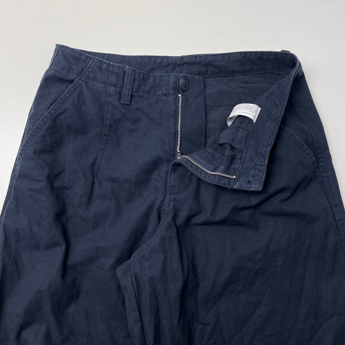 [중고] 자라 커브진 벌룬핏 네이비 면바지 상품이미지3