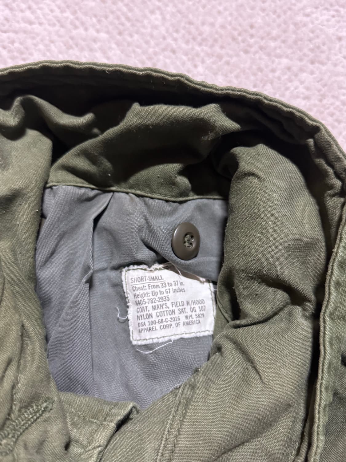 60s US ARMY M-51 필드 자켓 Small Short 상품이미지8