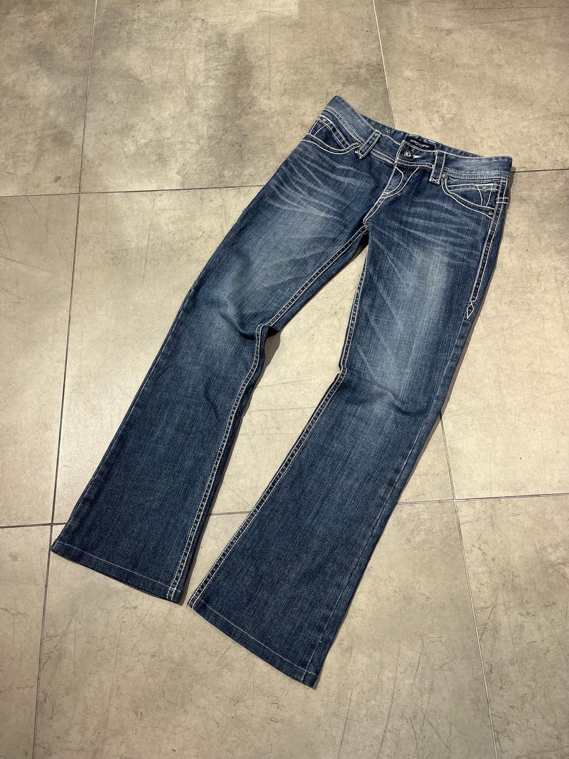 일본 빈티지 포켓 자수 부츠컷 데님 팬츠  상품이미지6