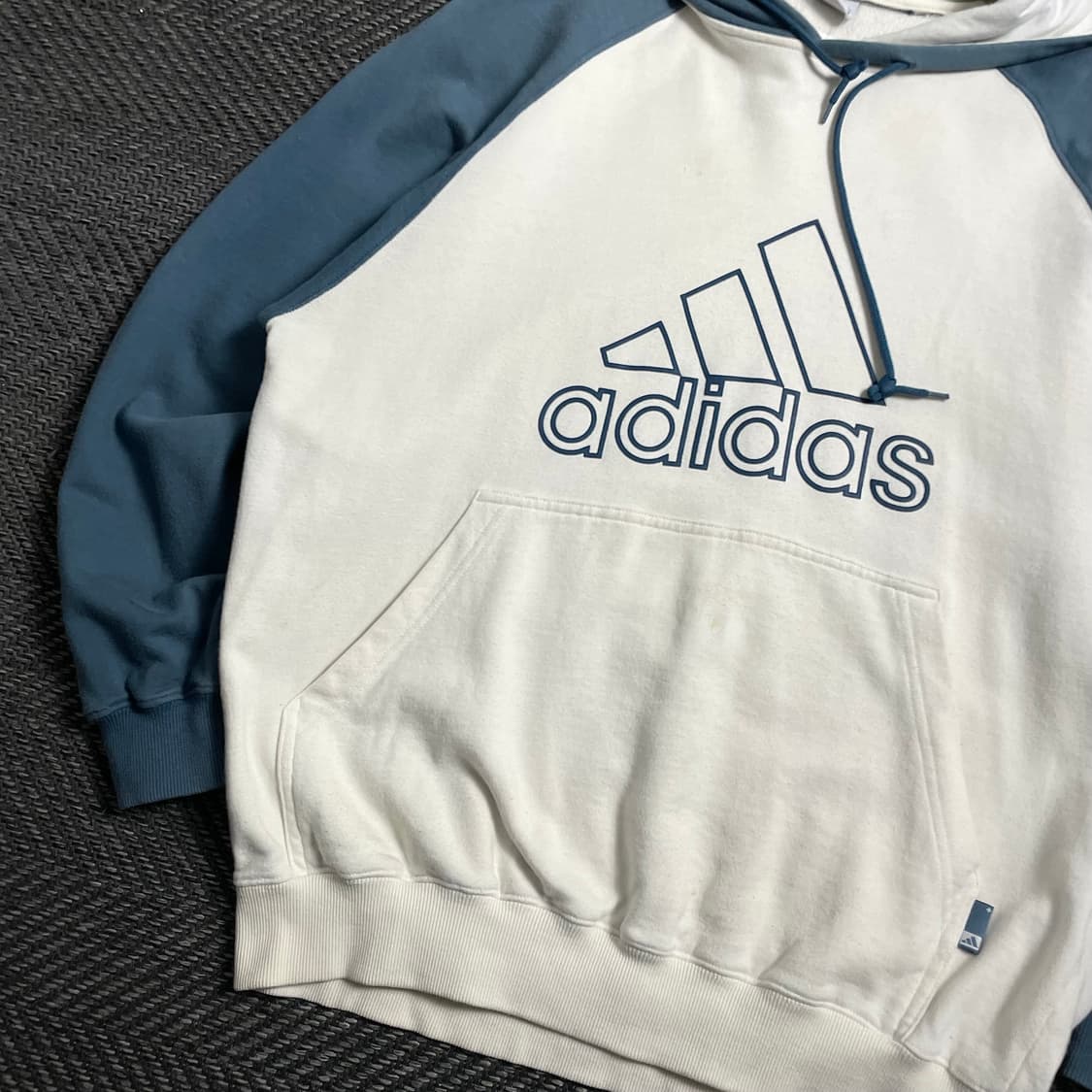 00s 아디다스 빅로고 배색 후드 티셔츠o 4032 상품이미지2