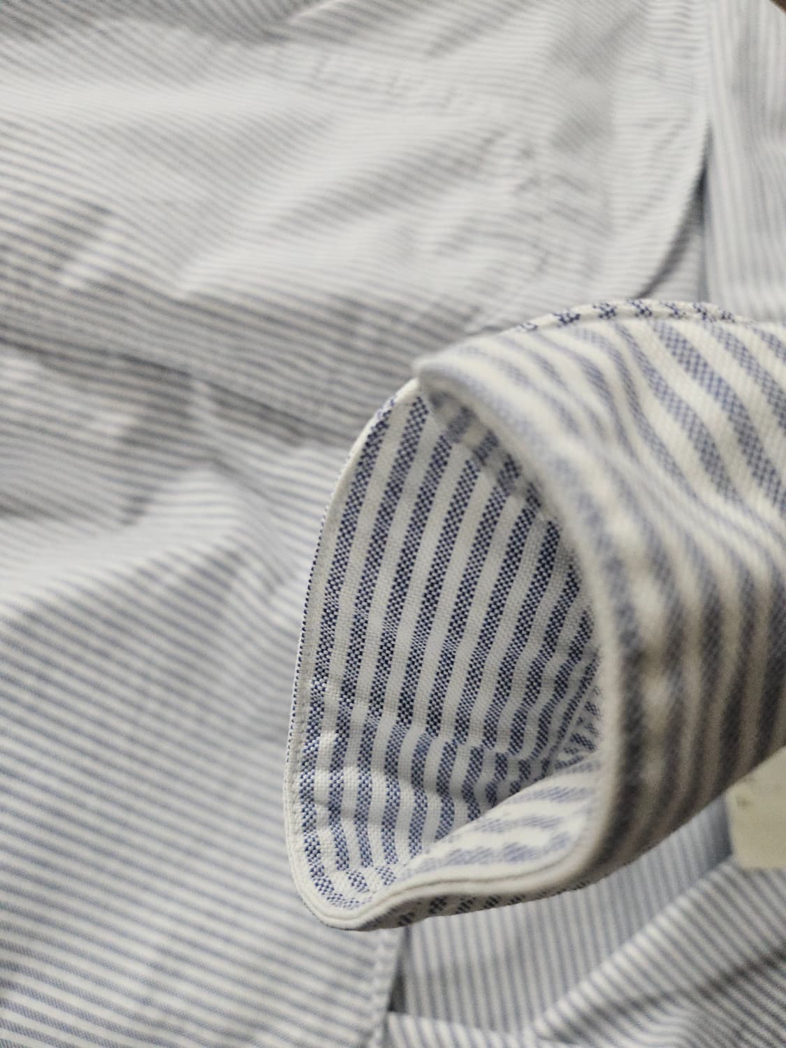 단톤 스트라이프 밴드 카라 셔츠  36 상품이미지4