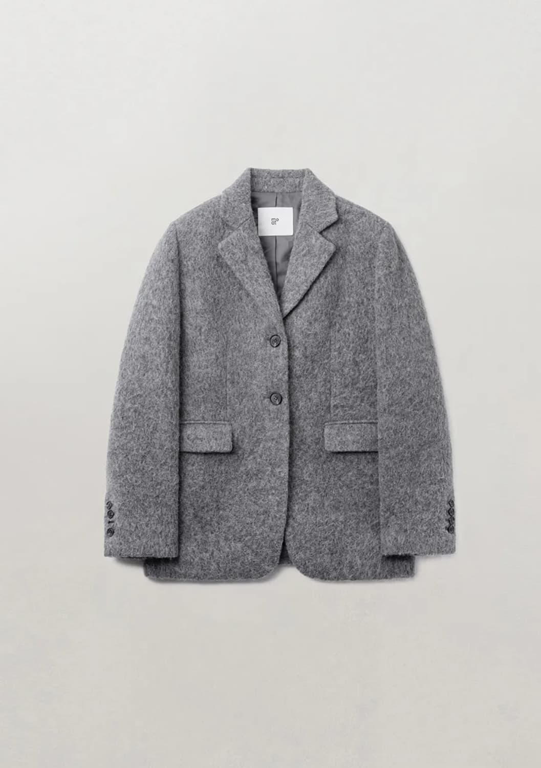 모우트 알파카 싱글 하프 자켓 애쉬그레이 새상품 moat 새상품 상품이미지3