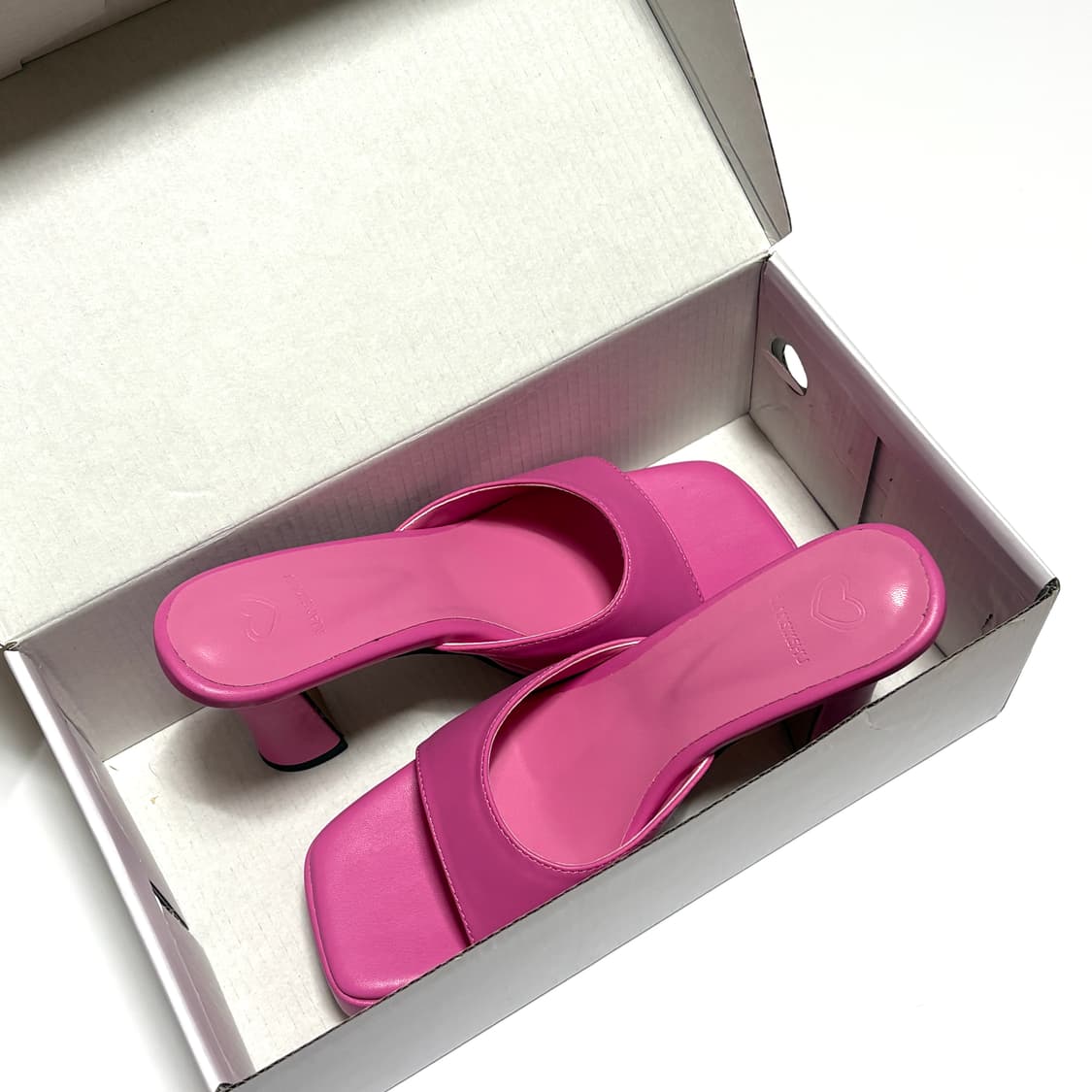 라이크에스 사각코 스퀘어 청키 가보시 뮬 슬리퍼힐 샌들 235 상품이미지3