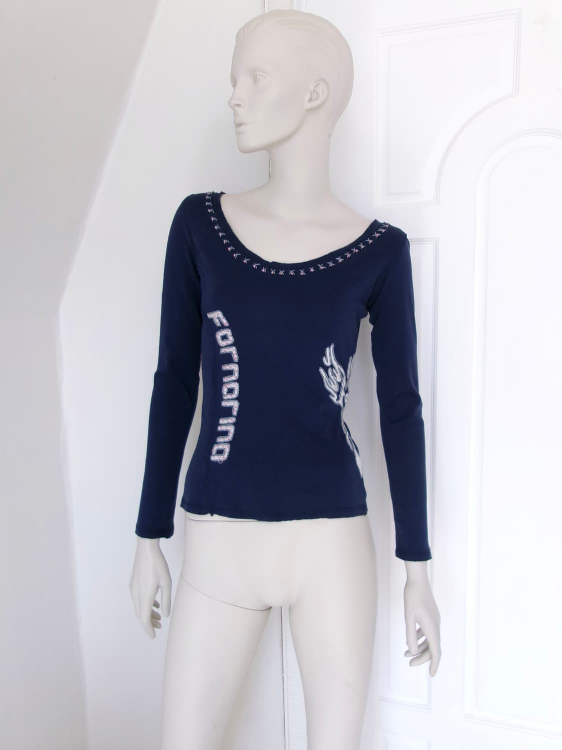 Fornarina Hand Stitch Lettering Top 상품이미지1