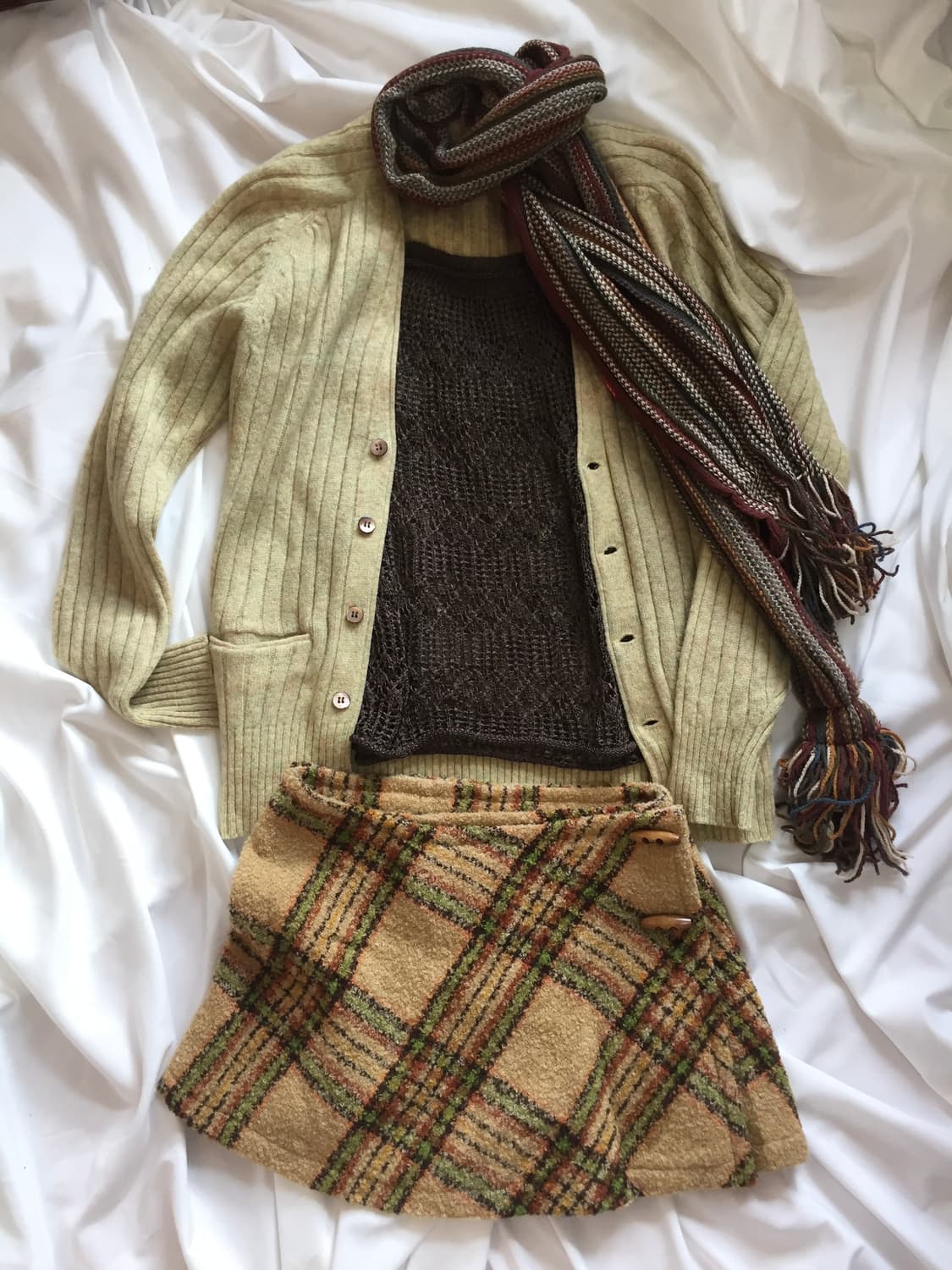 브라운 시스루 그물니트 상품이미지1