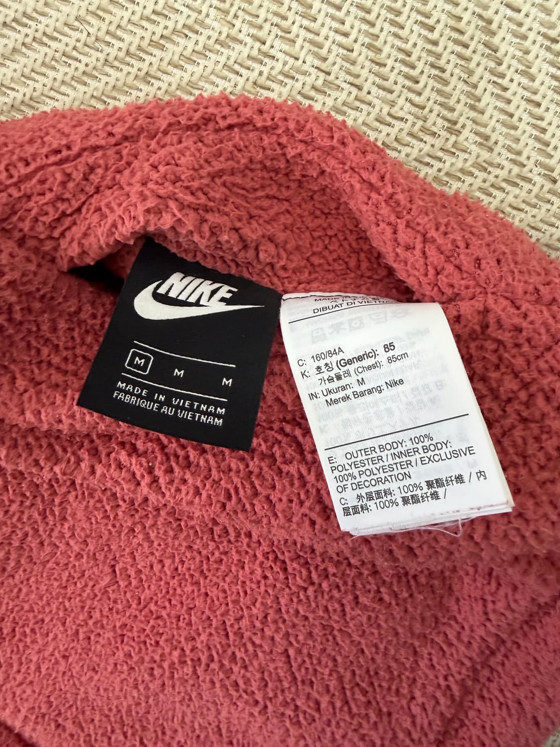 정품) 나이키 여성 쉐르파 리버시블 플리스 자켓 M 상품이미지7