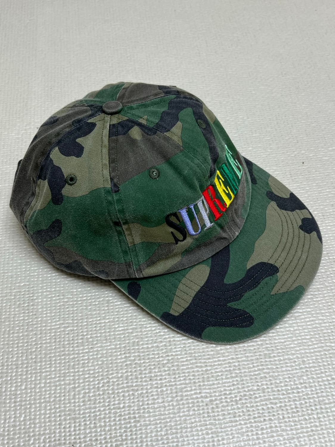 슈프림 20f/w 멀티컬러로고 카모플라쥬 6패널 볼캡 상품이미지4