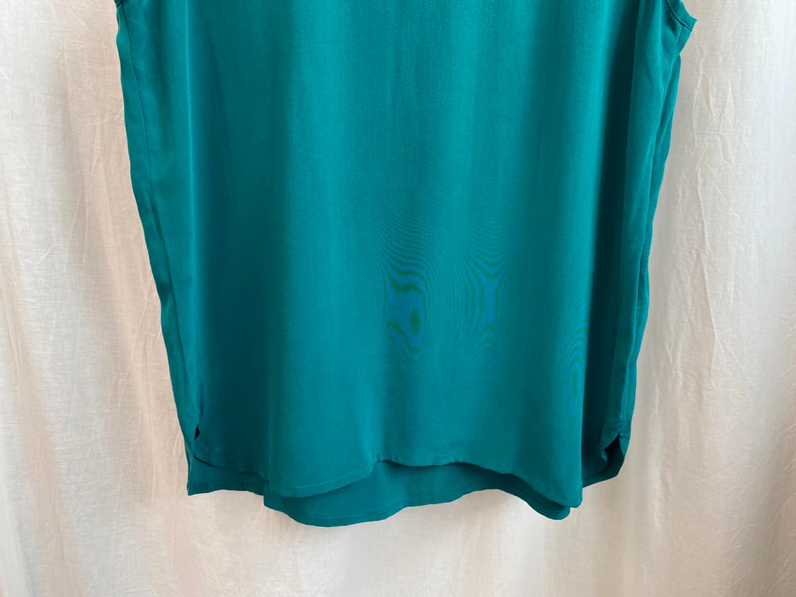 청록빛 실크 슬리브리스탑(M) 상품이미지5