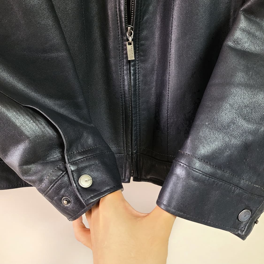 [100-105] 올젠 양가죽 싱글 레더 자켓 상품이미지6