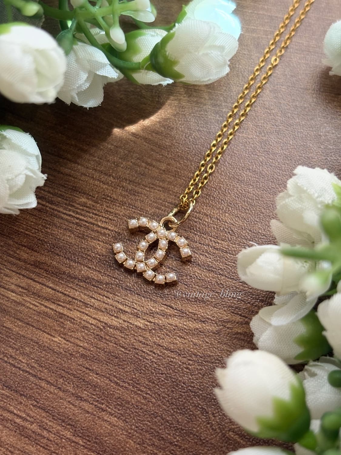 샤넬 쁘띠CC 펄 골드 목걸이  상품이미지1