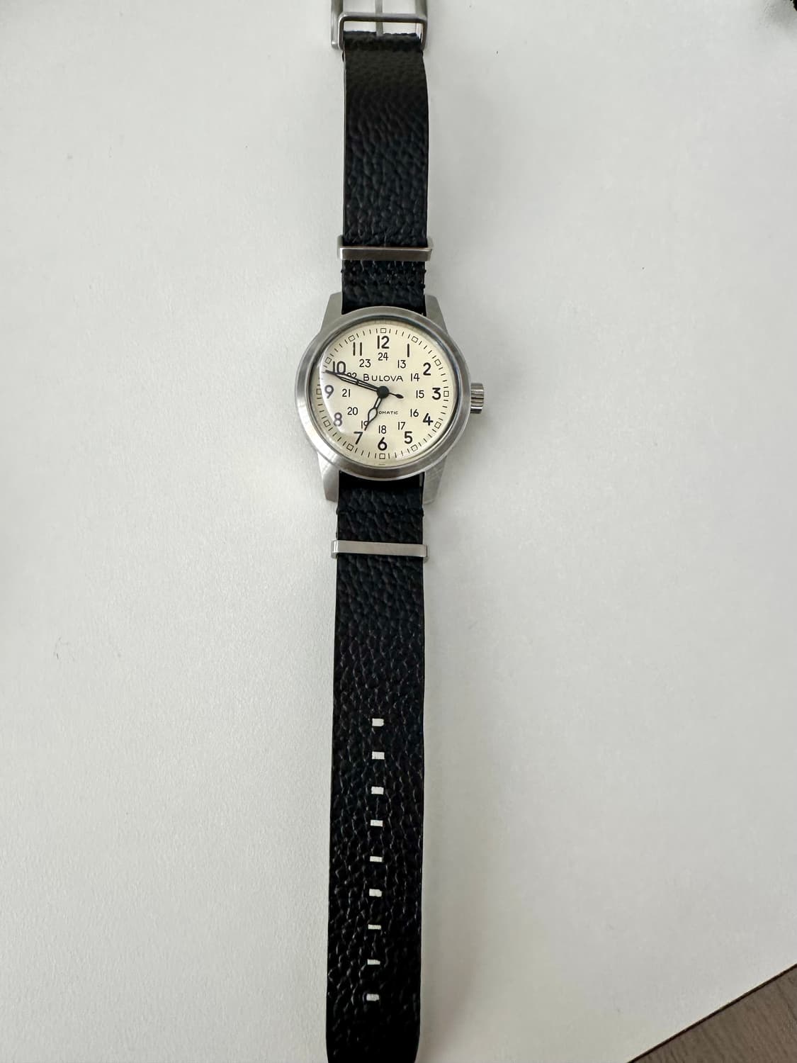 오토메틱 카키필드워치 Bulova 부로바 38mm 상품이미지8