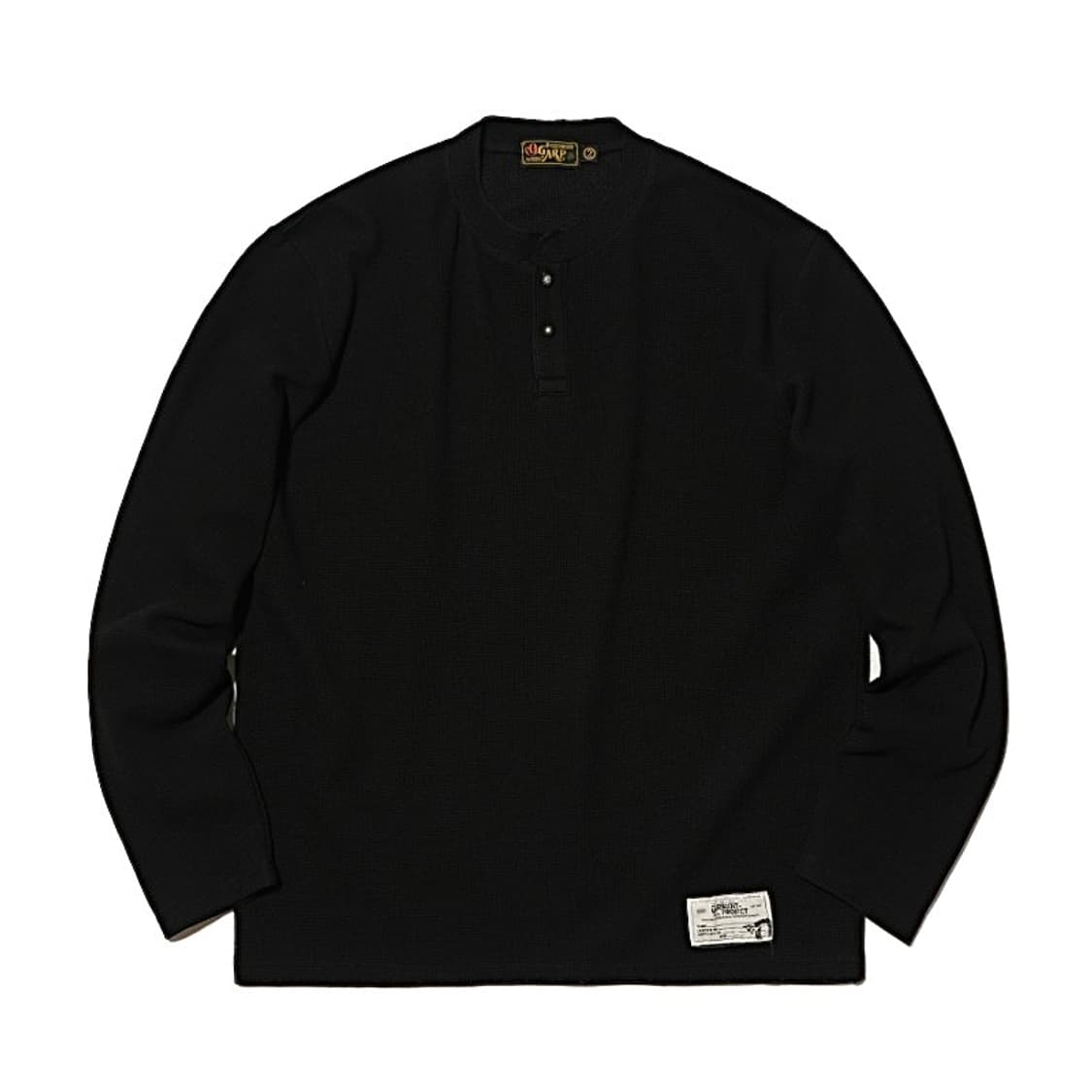 (새상품 택포가격) 오가프 와플 헨리넥 롱슬리브 블랙 2사이즈 상품이미지1