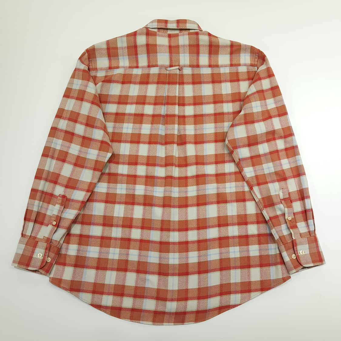 CN927 L 바버 윈터 체크 오렌지 플란넬 긴팔 셔츠 남방 상품이미지7
