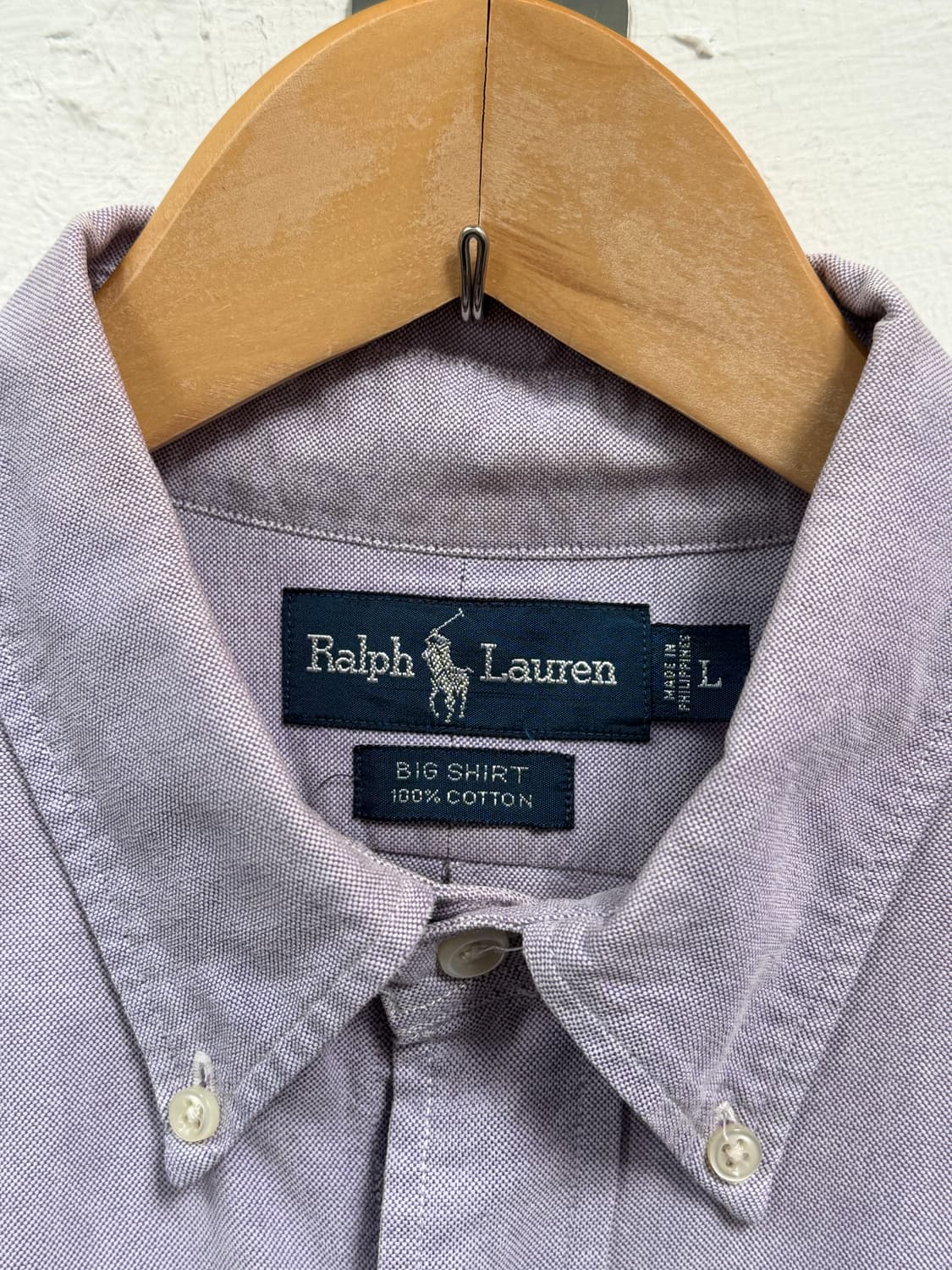 Ralph Lauren 랄프로렌 빅 긴팔 셔츠 라벤더 L 상품이미지2