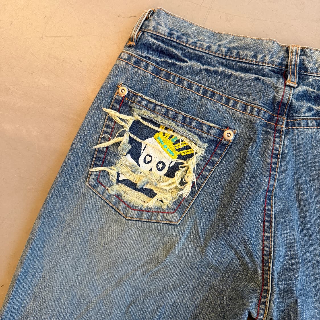 jpn 크라운 스컬 데님 팬츠 상품이미지1
