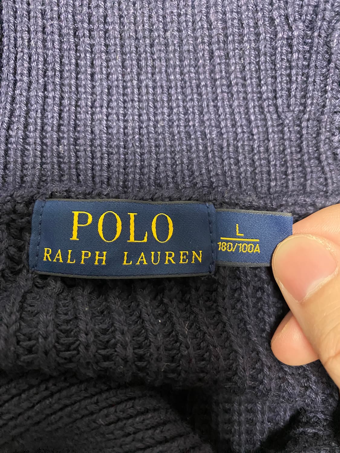 폴로 랄프로렌 남성 숄카라 가디건 네이비 L 상품이미지3