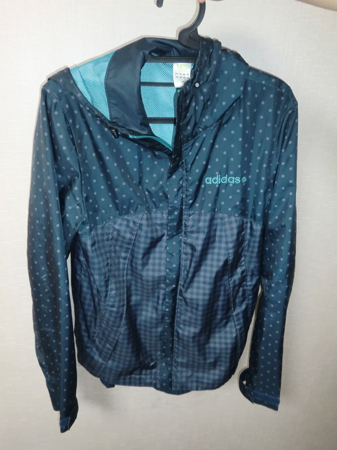 아디다스 도트 체크 바람막이 러블리 일본 빈티지 니혼진 모리걸 하구미 상품이미지1