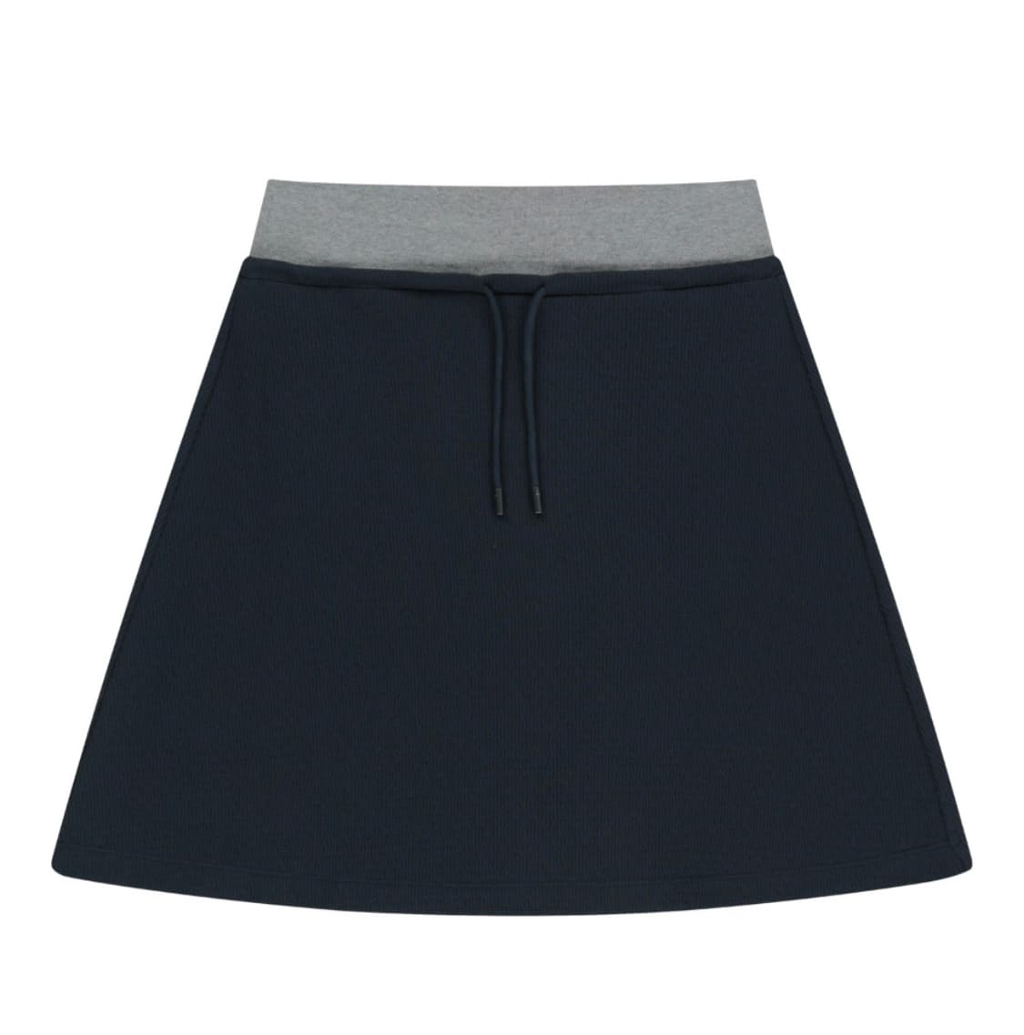 038 MINI WAFFLE A-LINE SKIRT NAVY 상품이미지1