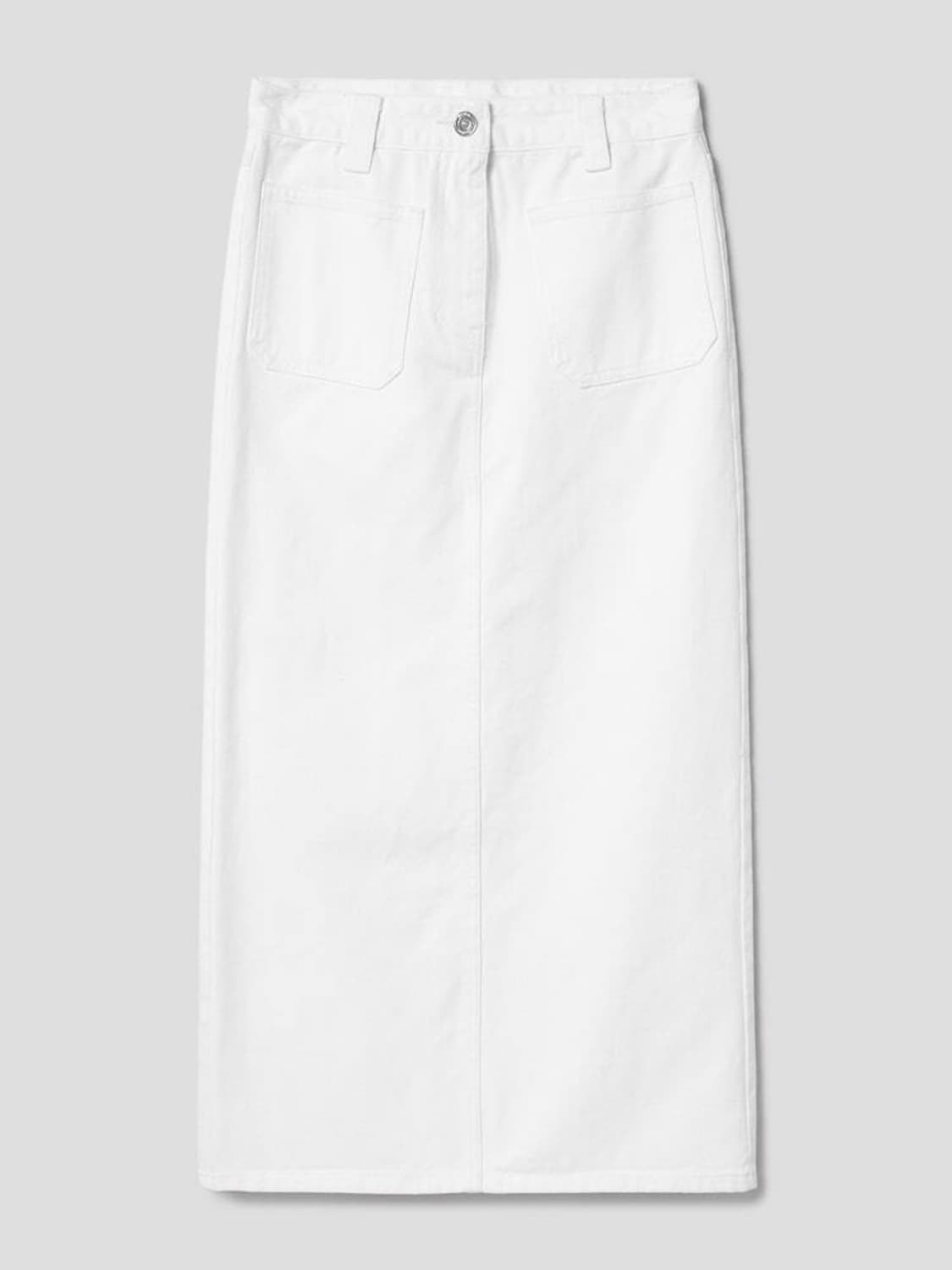 디애퍼처 데님 롱스커트 화이트 m 상품이미지3