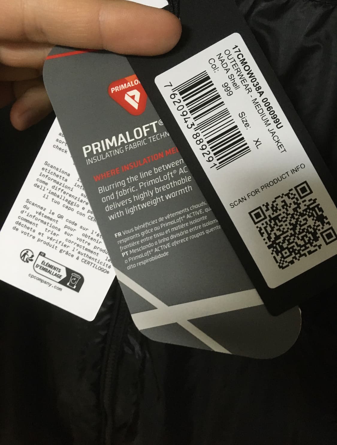 CP컴퍼니 나다쉘 후디드 자켓 블랙 판매합니다 상품이미지9