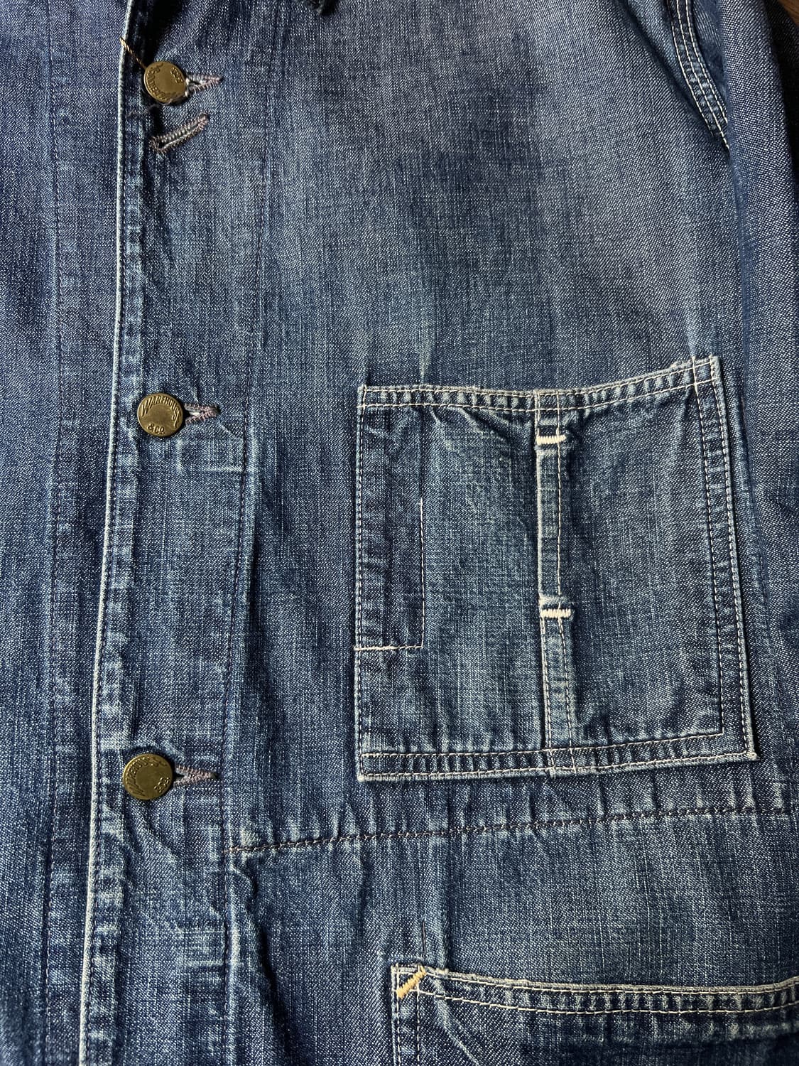 [L]WAREHOUSE 웨어하우스 빈티지 워싱 데님 초어 자켓 상품이미지3