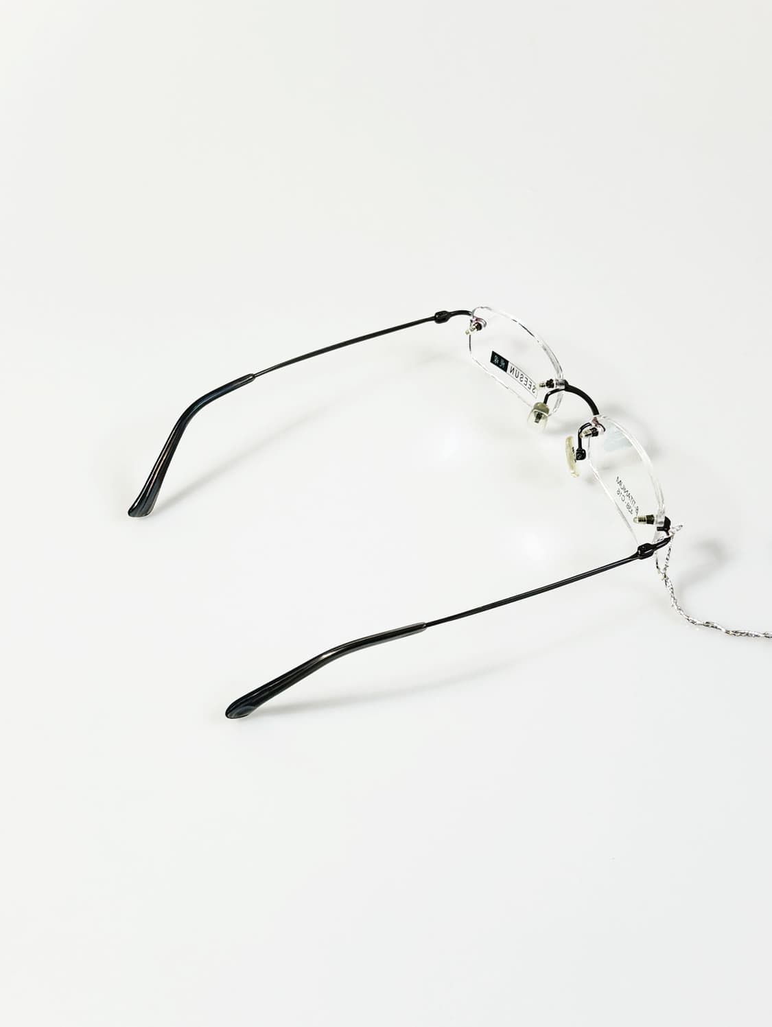 SEESUN 티타늄 무테 스퀘어 메탈 프레임 빈티지 안경 상품이미지4