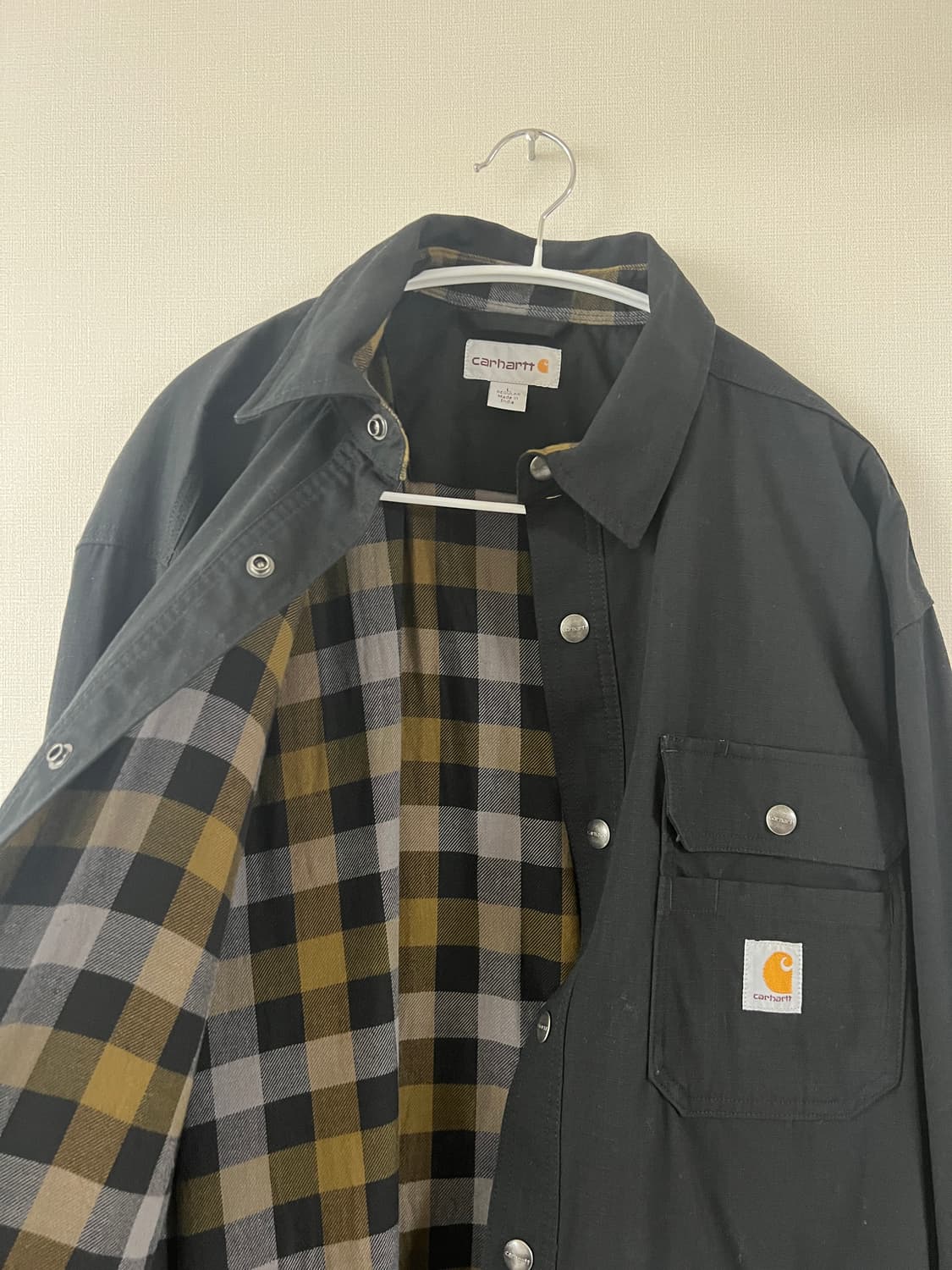 칼하트 블랙 셔츠 자켓 L 상품이미지3