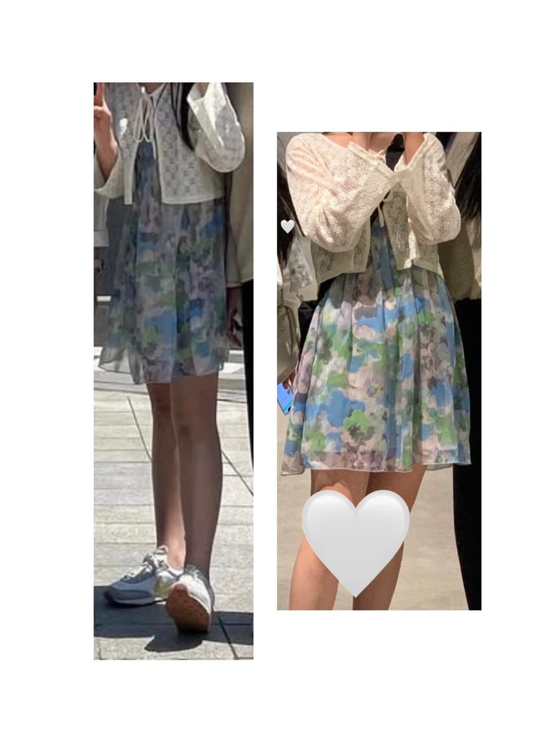 착샷o) 나시 탑 원피스 여름 꽃무늬 상품이미지4