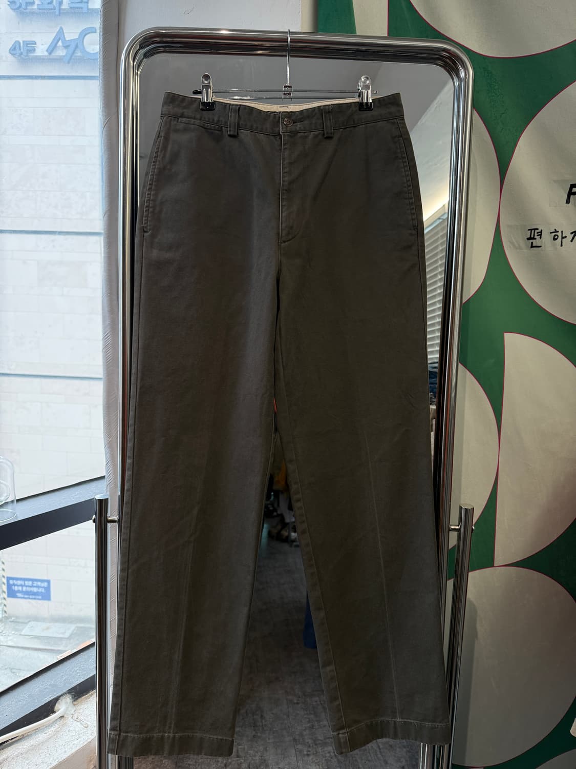 90s Ralph Lauren 워시드 그린치노 팬츠 상품이미지1