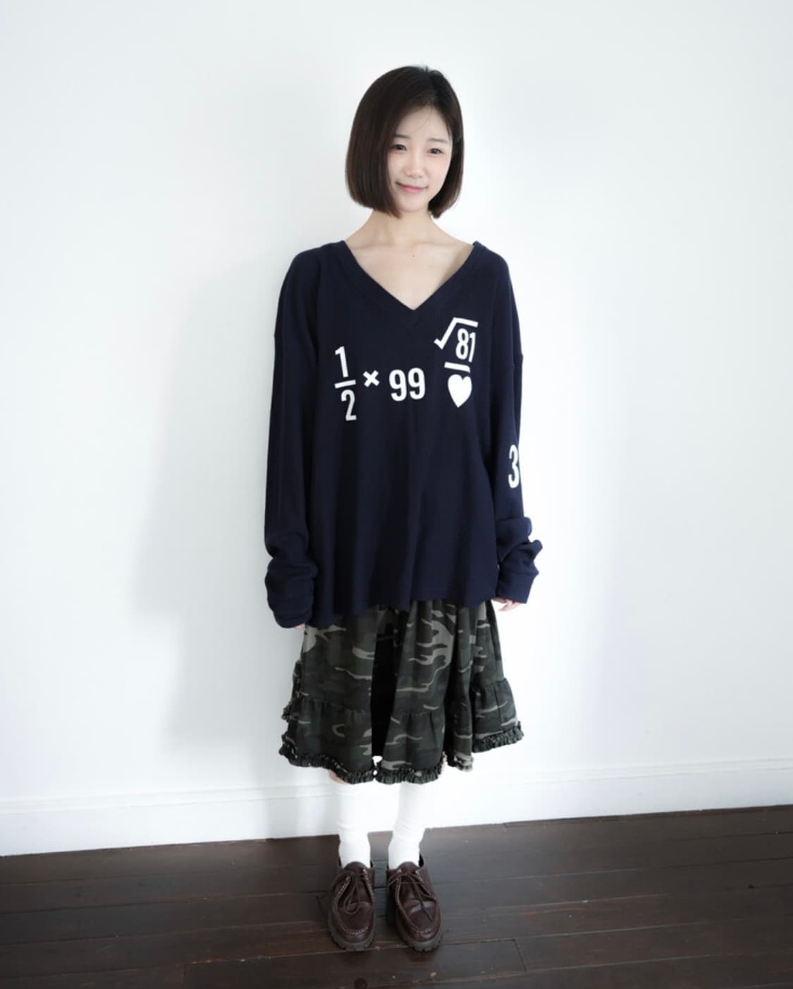 인앤양인하모니 루트 브이넥 와플니트 상품이미지1