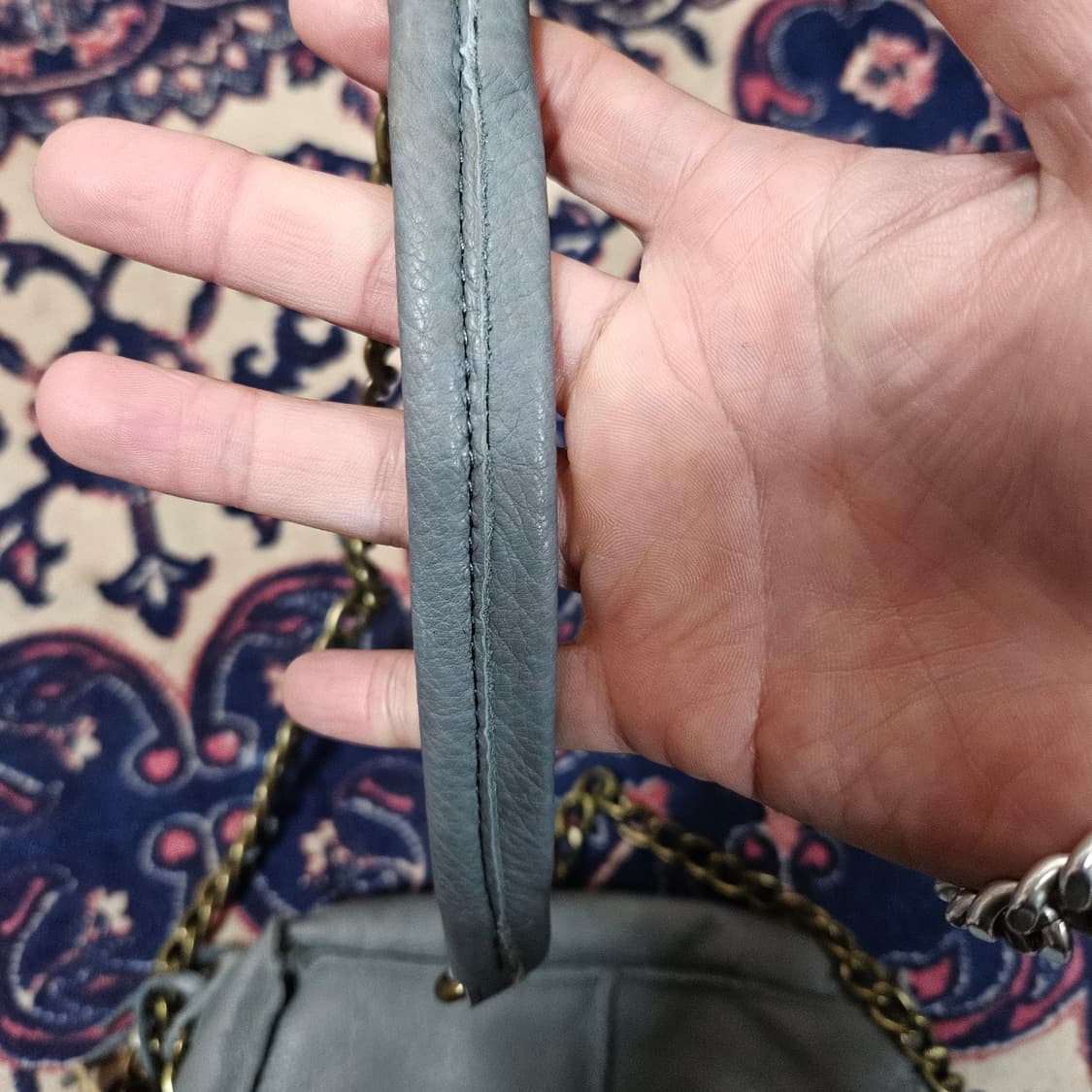 (새상품)써스데이아일랜드 보헤미안 테슬 가죽 미니 크로스백 상품이미지6