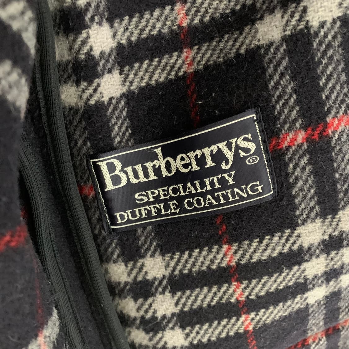 버버리 빈티지 네이비 버튼 울 코트 레드 포인트 상품이미지4