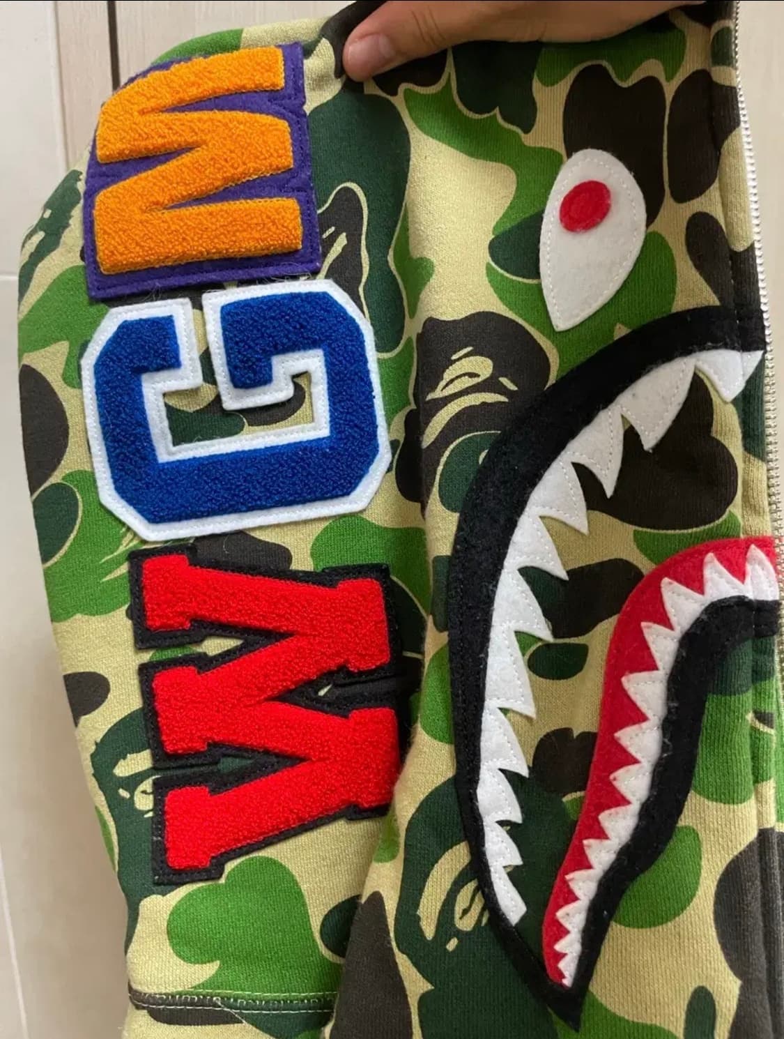 베이프 후드집업 녹계 사이즈L 상품이미지6