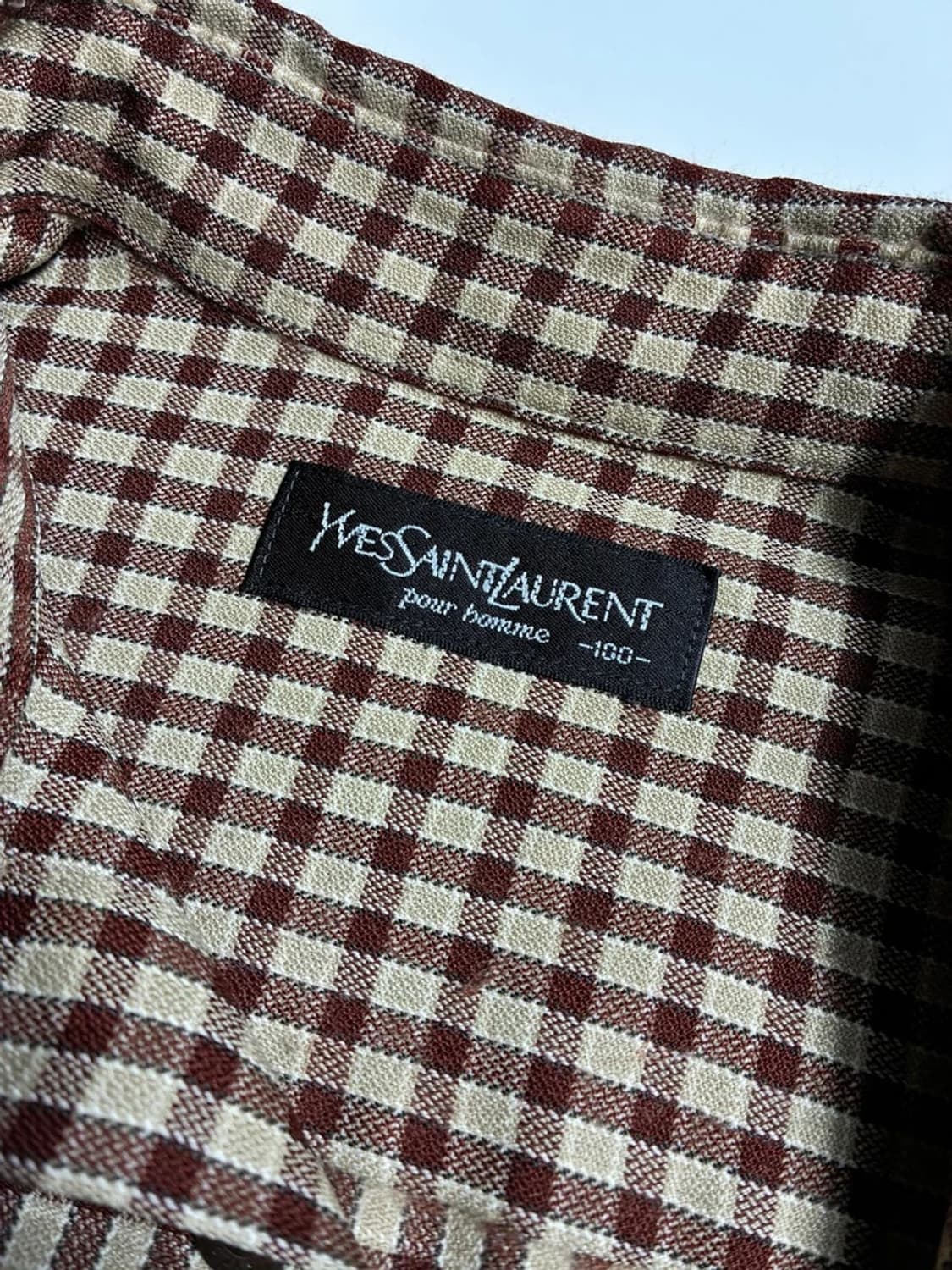 입생로랑 YSL 00's 자수 로고 포켓 체크 셔츠 R2001 상품이미지7